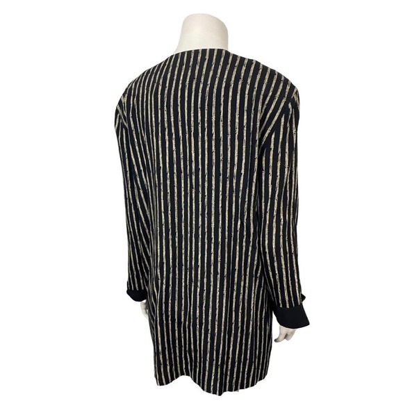 1990s Bamboo Print Open front Tunic Blazer Top / Women’s Medium * - Picture 3 of 5